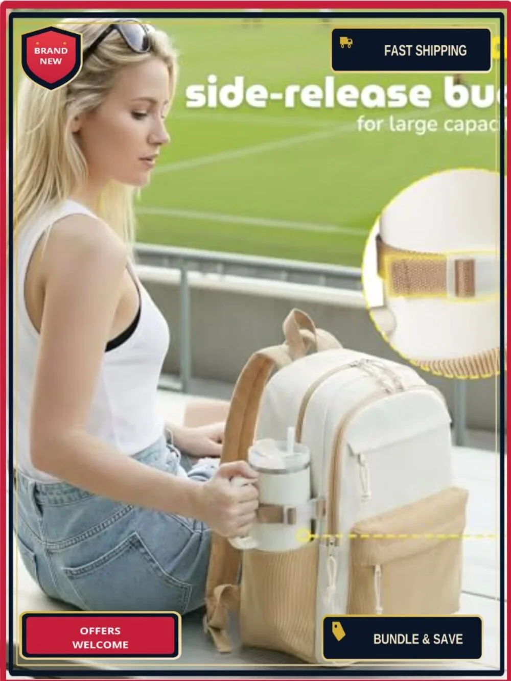 Corduroy Backpack for Women Teen Girls School Laptop Bag Daypack Travel